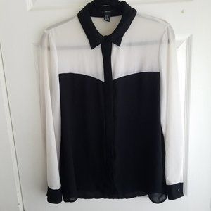 Sheer button up blouse